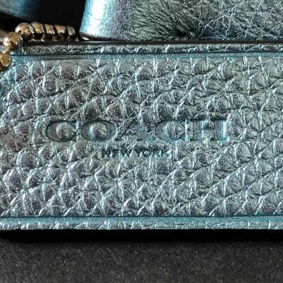 Coach (authenticated), teal, metallic fanny pack/belt bag - Picture 12 of 12
